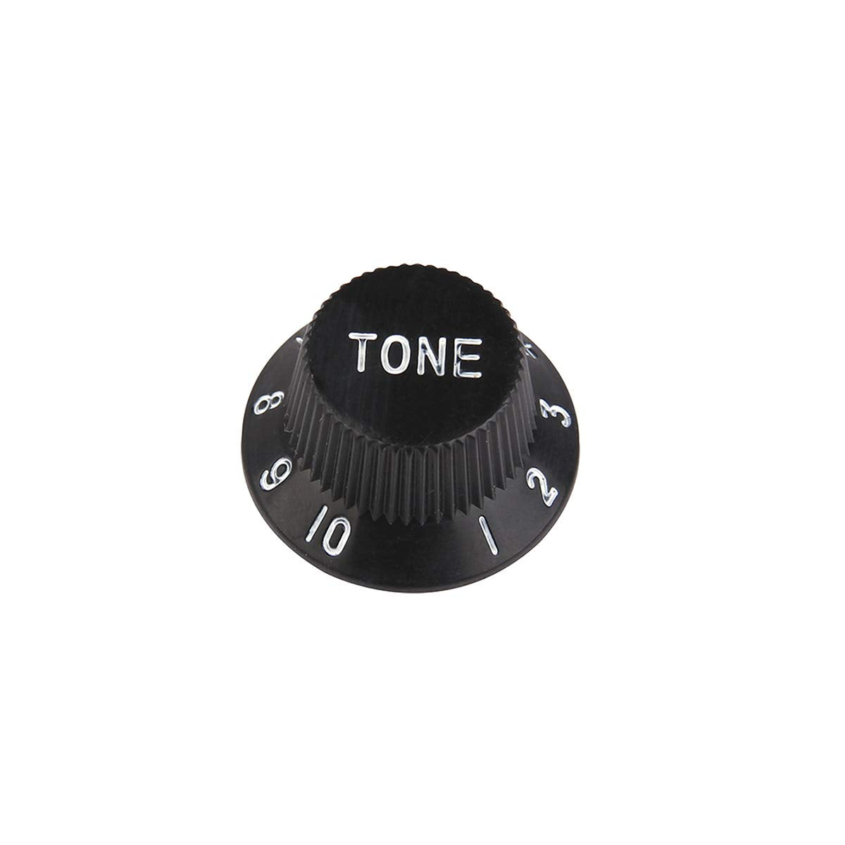 Musiclily Plastic 6mm Strat Knobs 1 Volume and 2 Tone Control Knobs Set for Fender Squier Stratocaster Electric Guitar,Black